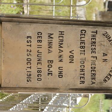 BOJE Therese Frederika 1860-1915