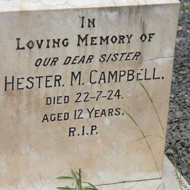 CAMPBELL Hester M. -1924