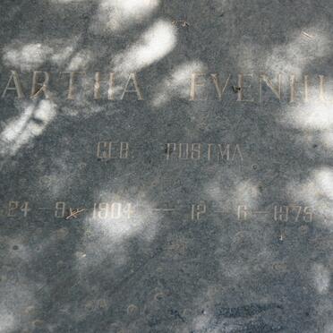 EVENHUIS Martha nee POSTMA 1904-1975