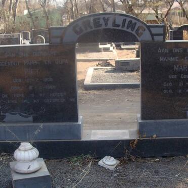 GREYLING Piet 1909-1969 &amp; Maria neé COETZER 1910-1978