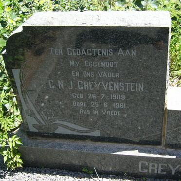 GREYVENSTEIN G.N.J. 1909-1961