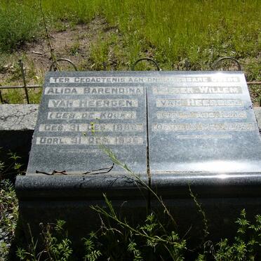 HEERDEN Pieter Willem, van 1878-1943 &amp; Alida Barendina DE KOCK 1882-1936