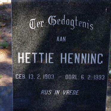 HENNING Hettie 1903-1993