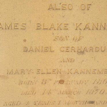KANNEMEYER James Blake 1866-1870