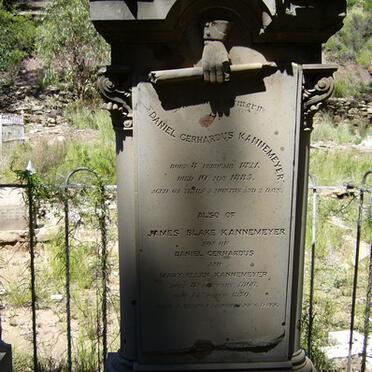 KANNEMEYER Daniel Gerhardus 1821-1885 :: KANNEMEYER James Blake 1866-1870