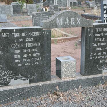 MARX George Frederik 1882-1976 & Hester Susara VENTER 1891-1966