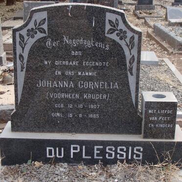 PLESSIS Johanna Cornelia, du formerly KRUGER 1907-1985