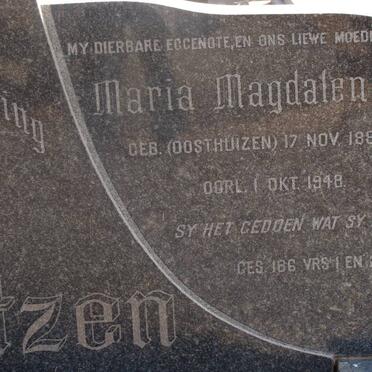 PLETZEN Maria Magdalena, van  neé OOSTHUIZEN 1883-1948