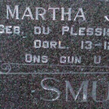 SMUTS Martha Johanna nee DU PLESSIS 1888-1972