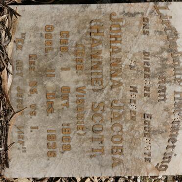 SCOTT Johanna Jacoba nee VISAGIE 1908-1938