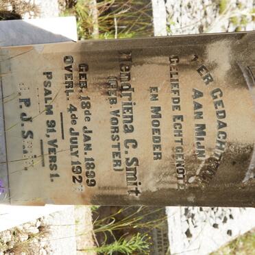 SMIT Hendriena C. nee VORSTER 1899-1927