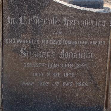 SCHOOMBEE Sussana Johanna neé STRYDOM 1894-1948