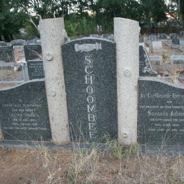 SCHOOMBEE Gilliam Andries 1894-1959 &amp; Sussana Johanna STRYDOM 1894-1948