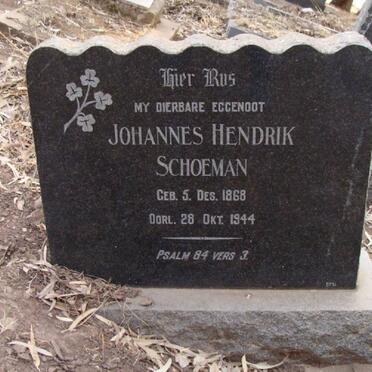 SCHOEMAN Johannes Hendrik 1868-1944