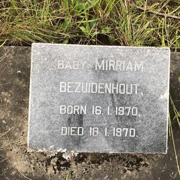 BEZUIDENHOUT Mirriam 1970-1970