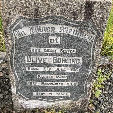 BOHLING Olive 1916-1953