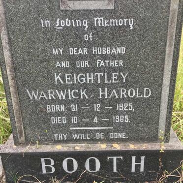 BOOTH Keightley Warwick Harold 1925-1965