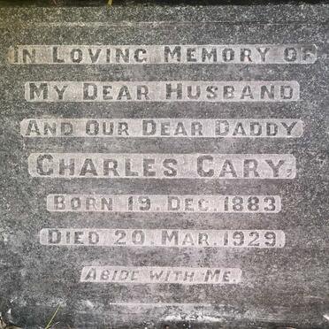 CARY Charles 1883-1929