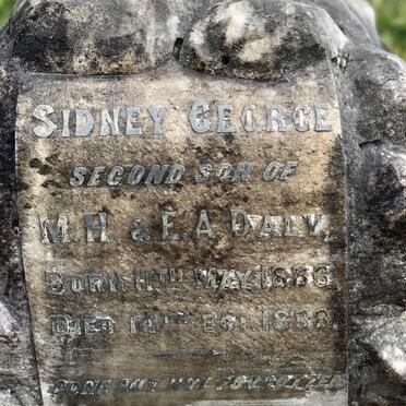 DALY Sidney George 1886-1888