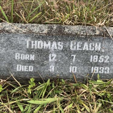 GEACH Thomas 1852-1933