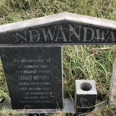 NDWANDWA Gerald Mbulelo 1951-2001