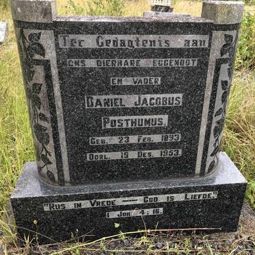 POSTHUMUS Daniel Jacobus 1893-1953