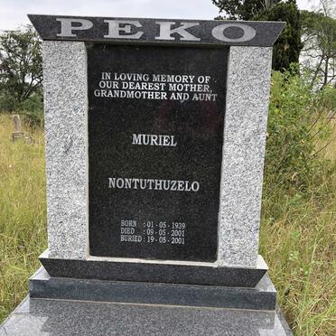 PEKO Muriel Nontuthuzelo 1939-2001