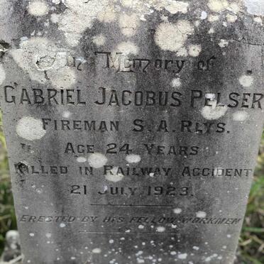 PELSER Gabriel Jacobus -1923