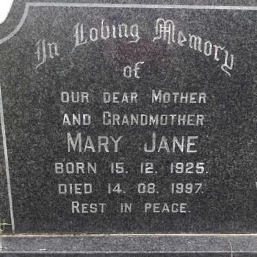 PITT Mary Jane 1925-1997