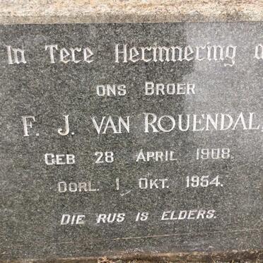 ROUENDAL F.J., van 1908-1954