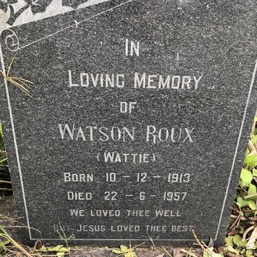 ROUX Watson 1913-1957