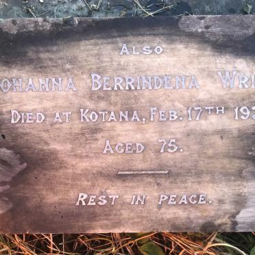 WRIGHT Johanna Berrindena -1920