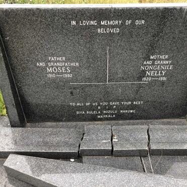 ? Moses 1910-1992 &amp; Nongenile Nelly 1920-1991