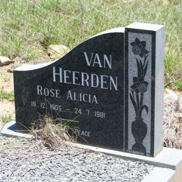 HEERDEN Rose Alicia, van 1905-1981