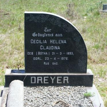 DREYER Cecilia Helena Claudina nee BOTHA 1893-1976