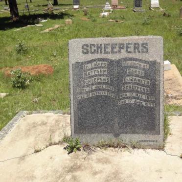 SCHEEPERS Matthew 1846-1936 &amp; Sarah Elizabeth 1859-1944