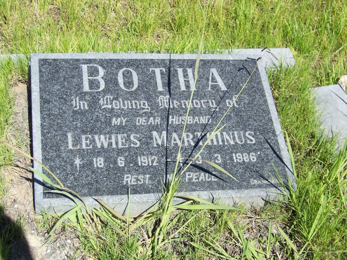 BOTHA Lewies Marthinus 1912-1986