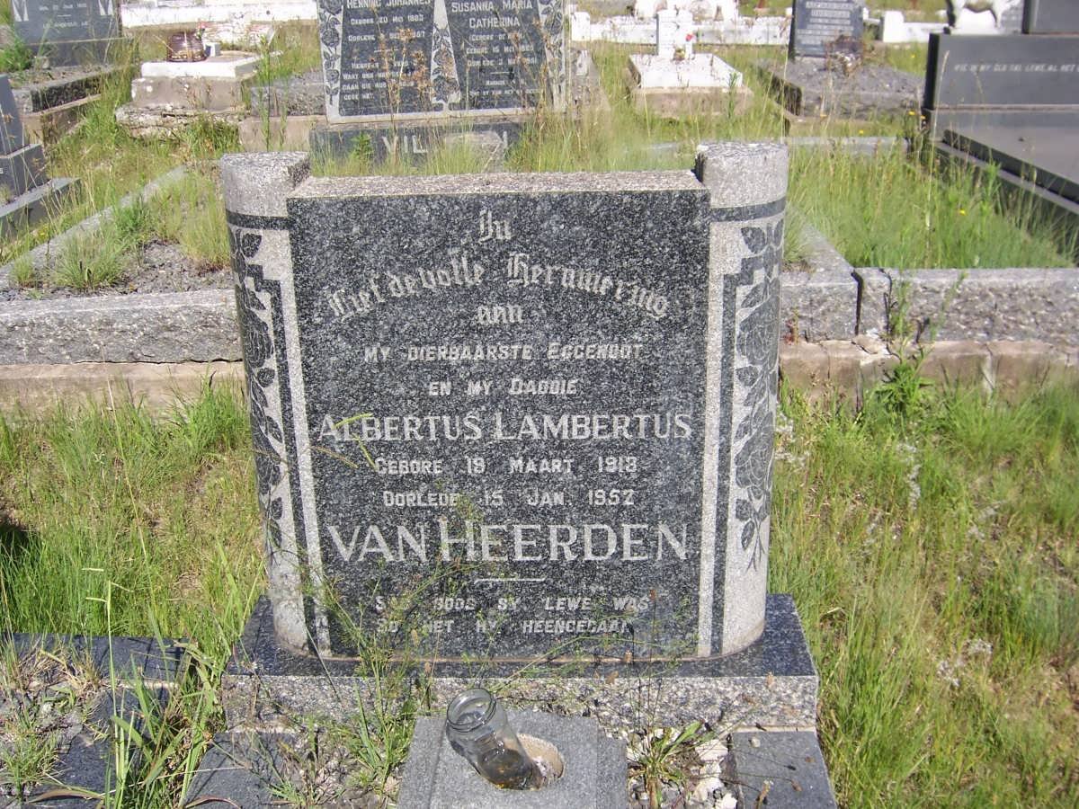 HEERDEN Albertus Lambertus, van 1913-1952