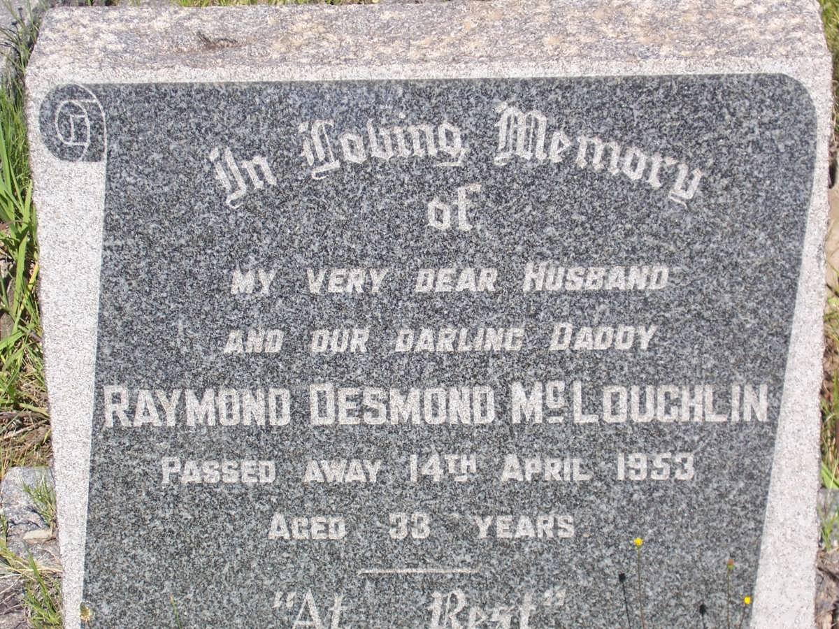 McLOUGHLIN Raymond Desmond -1953