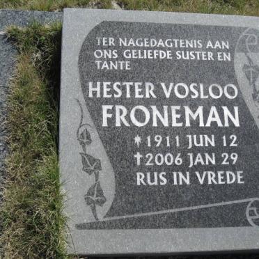 FRONEMAN Hester Vosloo 1911-2006