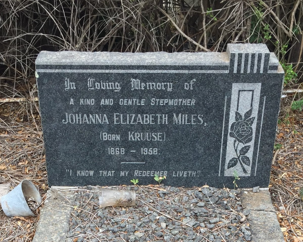 MILES Johanna Elizabeth nee KRUUSE 1868-1958