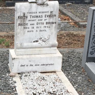 BROWN Keith Thomas Evelyn 1934-1934