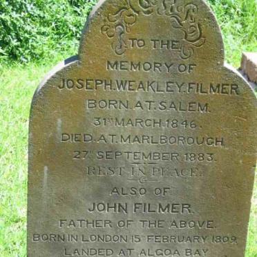 FILMER John 1809-1885 :: FILMER Joseph Weakley 1846-1883