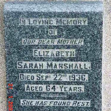 MARSHALL Elizabeth Sarah -1936