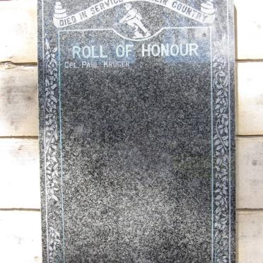 5. Roll of honour - Second World War 1939-1945