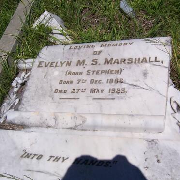 MARSHALL Evelyn M.S. nee STEPHEN 1886-1923