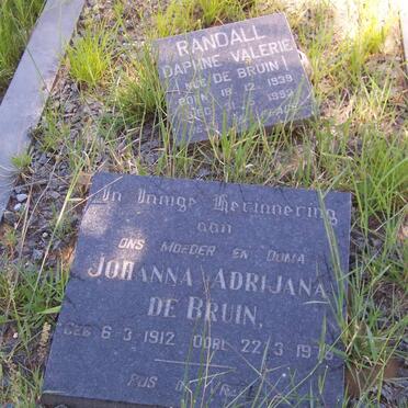 BRUIN Johanna Adrijana, de 1912-1979 :: RANDALL Daphne Valerie nee DE BRUIN 1939-19?2