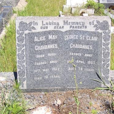CHAVANNES George St Clair -1953 &amp; Alice May HOOD-1952