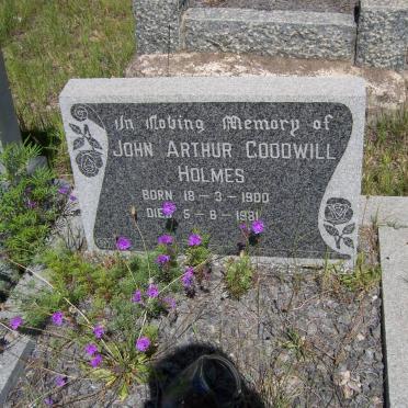 HOLMES John Arthur Goodwill 1900-1981