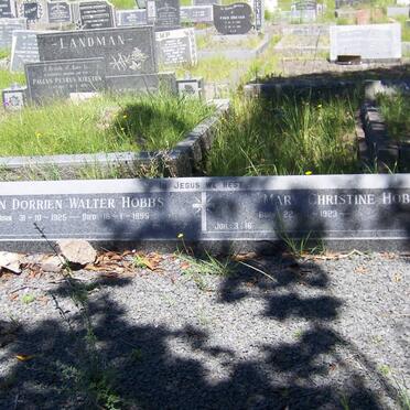 HOBBS John Dorrien Walter 1925-1995 &amp; Mary Christine 1923-